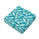 Dolphins In The Ocean Pattern Print Outdoor Seat Cushion Cover