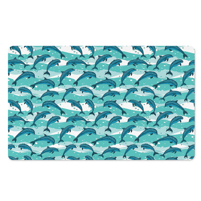 Dolphins In The Ocean Pattern Print Polyester Doormat