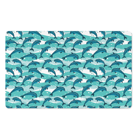 Dolphins In The Ocean Pattern Print Polyester Doormat