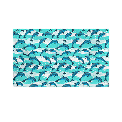 Dolphins In The Ocean Pattern Print Polyester Flag