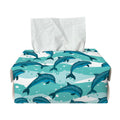 Dolphins In The Ocean Pattern Print Rectangle Tissue Box Cover