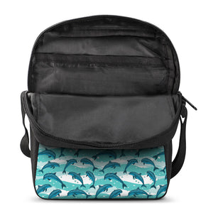 Dolphins In The Ocean Pattern Print Rectangular Crossbody Bag