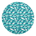 Dolphins In The Ocean Pattern Print Round Blanket