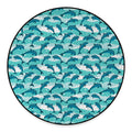 Dolphins In The Ocean Pattern Print Round Floor Mat