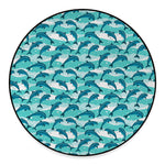 Dolphins In The Ocean Pattern Print Round Floor Mat