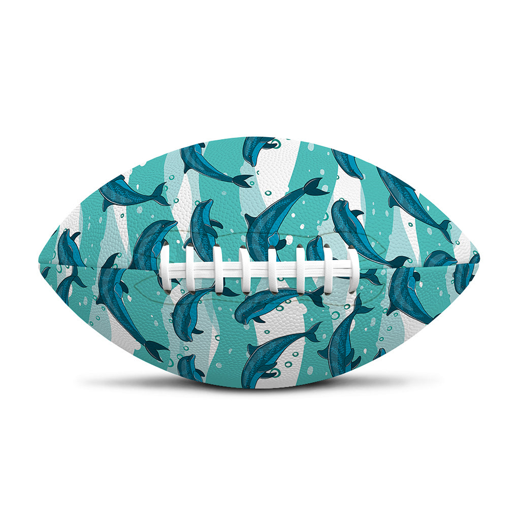Dolphins In The Ocean Pattern Print Rugby Ball