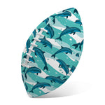 Dolphins In The Ocean Pattern Print Rugby Ball