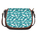 Dolphins In The Ocean Pattern Print Saddle Bag