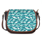 Dolphins In The Ocean Pattern Print Saddle Bag