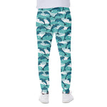 Dolphins In The Ocean Pattern Print Scuba Joggers