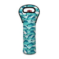 Dolphins In The Ocean Pattern Print Single Neoprene Wine Tote