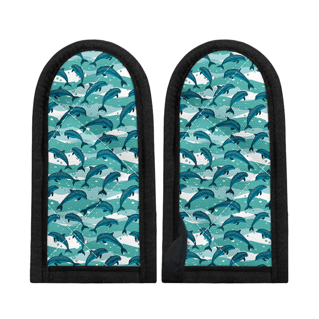 Dolphins In The Ocean Pattern Print Skillet Handle Cover