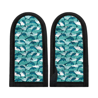 Dolphins In The Ocean Pattern Print Skillet Handle Cover