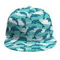 Dolphins In The Ocean Pattern Print Snapback Cap