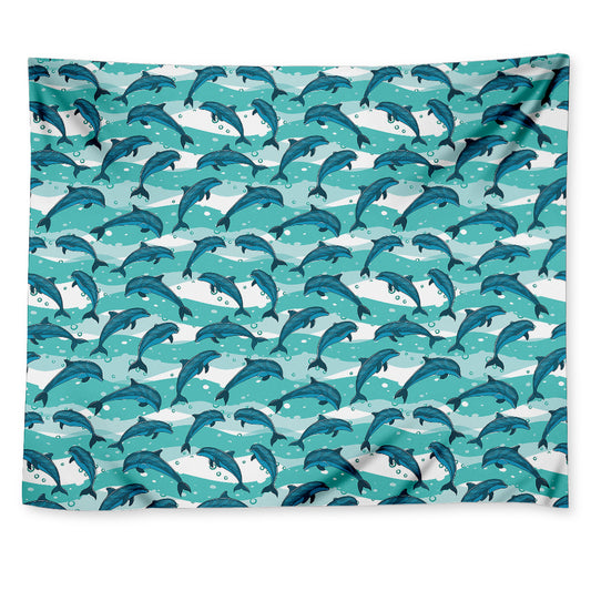 Dolphins In The Ocean Pattern Print Tapestry
