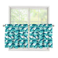 Dolphins In The Ocean Pattern Print Tier Curtains