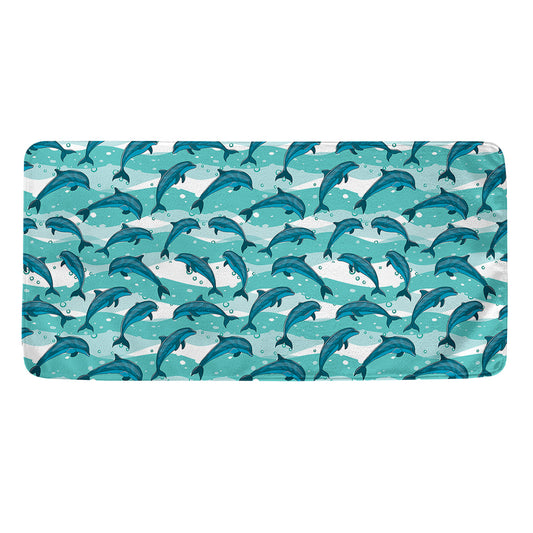 Dolphins In The Ocean Pattern Print Towel