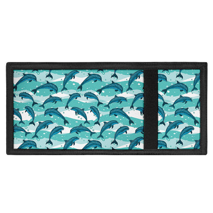 Dolphins In The Ocean Pattern Print Trifold Wallet