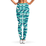 Dolphins In The Ocean Pattern Print Women's Leggings