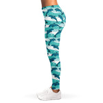 Dolphins In The Ocean Pattern Print Women's Leggings