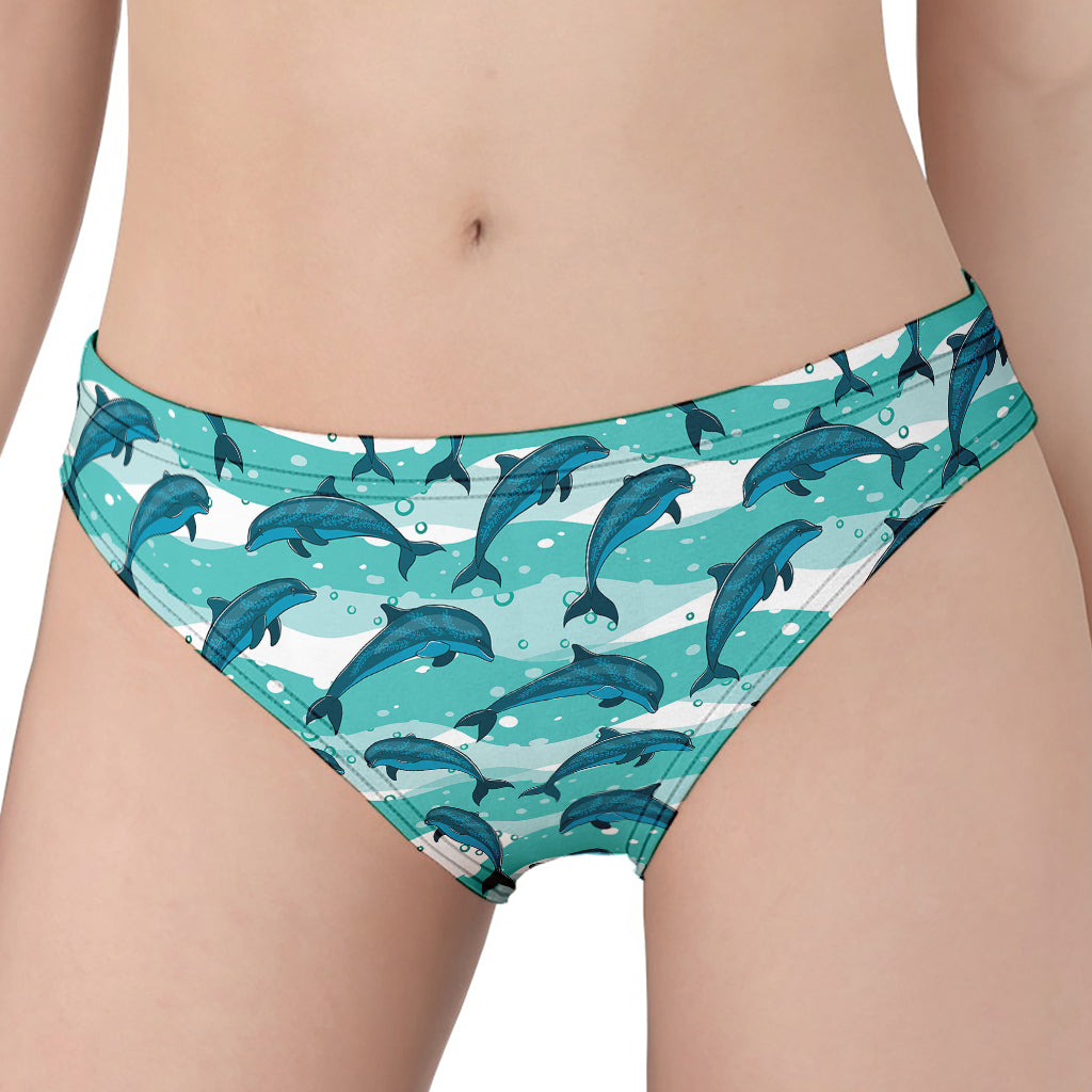 Dolphins In The Ocean Pattern Print Women's Panties