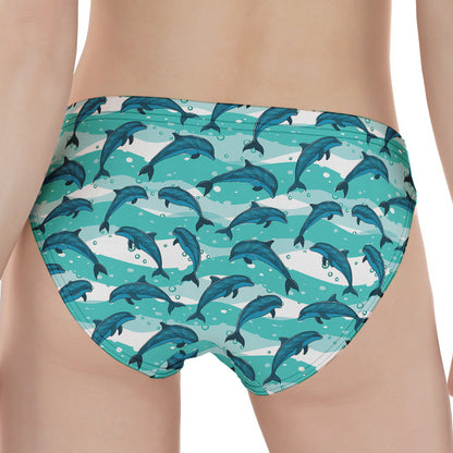 Dolphins In The Ocean Pattern Print Women's Panties