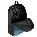 Dolphins Jumping Over Waves Print 17 Inch Backpack