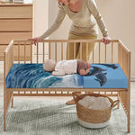 Dolphins Jumping Over Waves Print Baby Crib Sheet