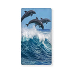 Dolphins Jumping Over Waves Print Baby Crib Sheet