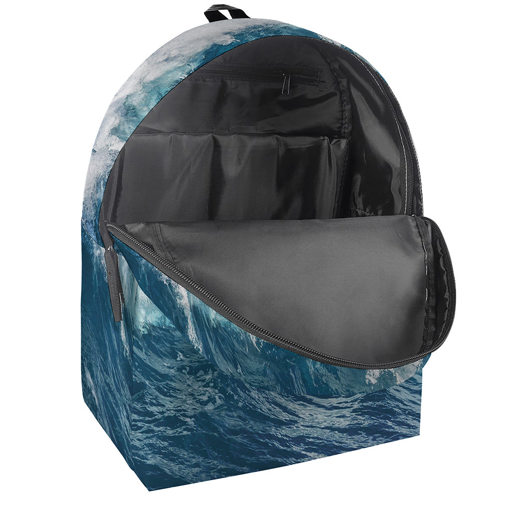 Dolphins Jumping Over Waves Print Backpack