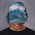 Dolphins Jumping Over Waves Print Baseball Cap