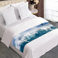 Dolphins Jumping Over Waves Print Bed Runner