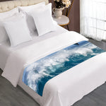 Dolphins Jumping Over Waves Print Bed Runner