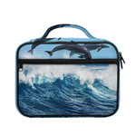 Dolphins Jumping Over Waves Print Briefcase Bible Bag