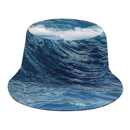 Dolphins Jumping Over Waves Print Bucket Hat