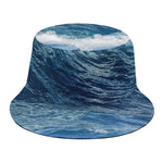 Dolphins Jumping Over Waves Print Bucket Hat