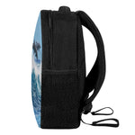 Dolphins Jumping Over Waves Print Casual Backpack