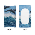 Dolphins Jumping Over Waves Print Changing Pad Cover