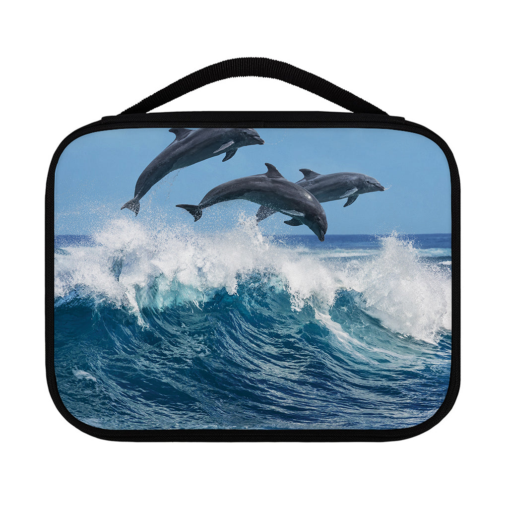 Dolphins Jumping Over Waves Print Classic Bible Case