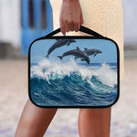 Dolphins Jumping Over Waves Print Classic Bible Case