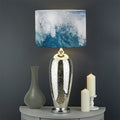 Dolphins Jumping Over Waves Print Drum Lamp Shade