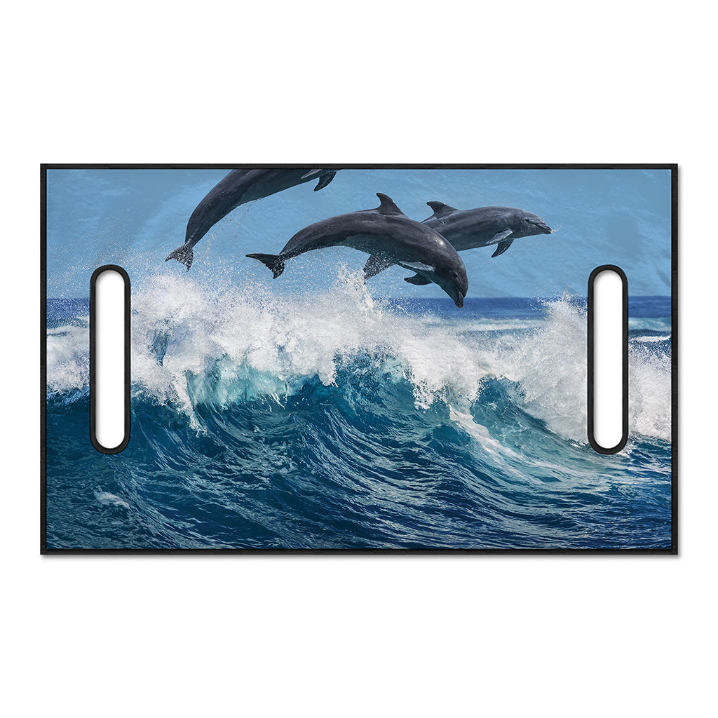 Dolphins Jumping Over Waves Print Golf Cart Seat Cover