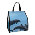 Dolphins Jumping Over Waves Print Insulated Lunch Tote