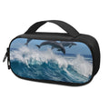 Dolphins Jumping Over Waves Print Portable Cooler Travel Case