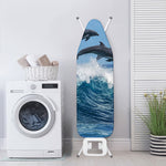 Dolphins Jumping Over Waves Print Ironing Board Cover
