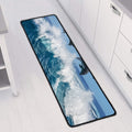 Dolphins Jumping Over Waves Print Long Kitchen Mat