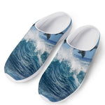 Dolphins Jumping Over Waves Print Mesh Casual Shoes