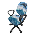 Dolphins Jumping Over Waves Print Office Chair Cover