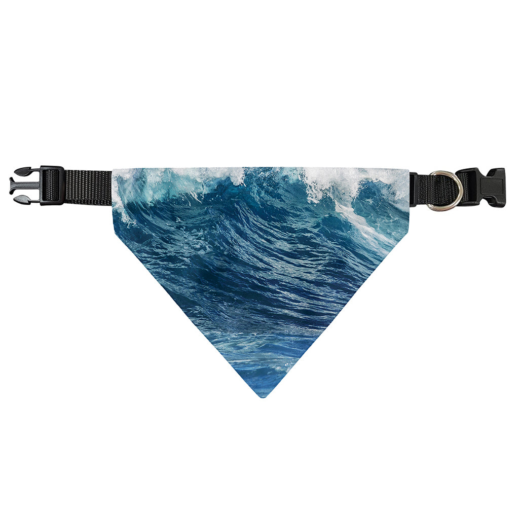 Dolphins Jumping Over Waves Print Over The Collar Dog Bandana