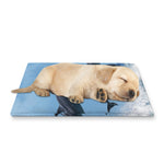 Dolphins Jumping Over Waves Print Pet Cooling Mat Cover